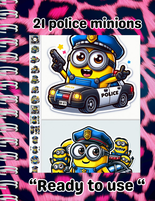 21 police minions perfect for all crafts