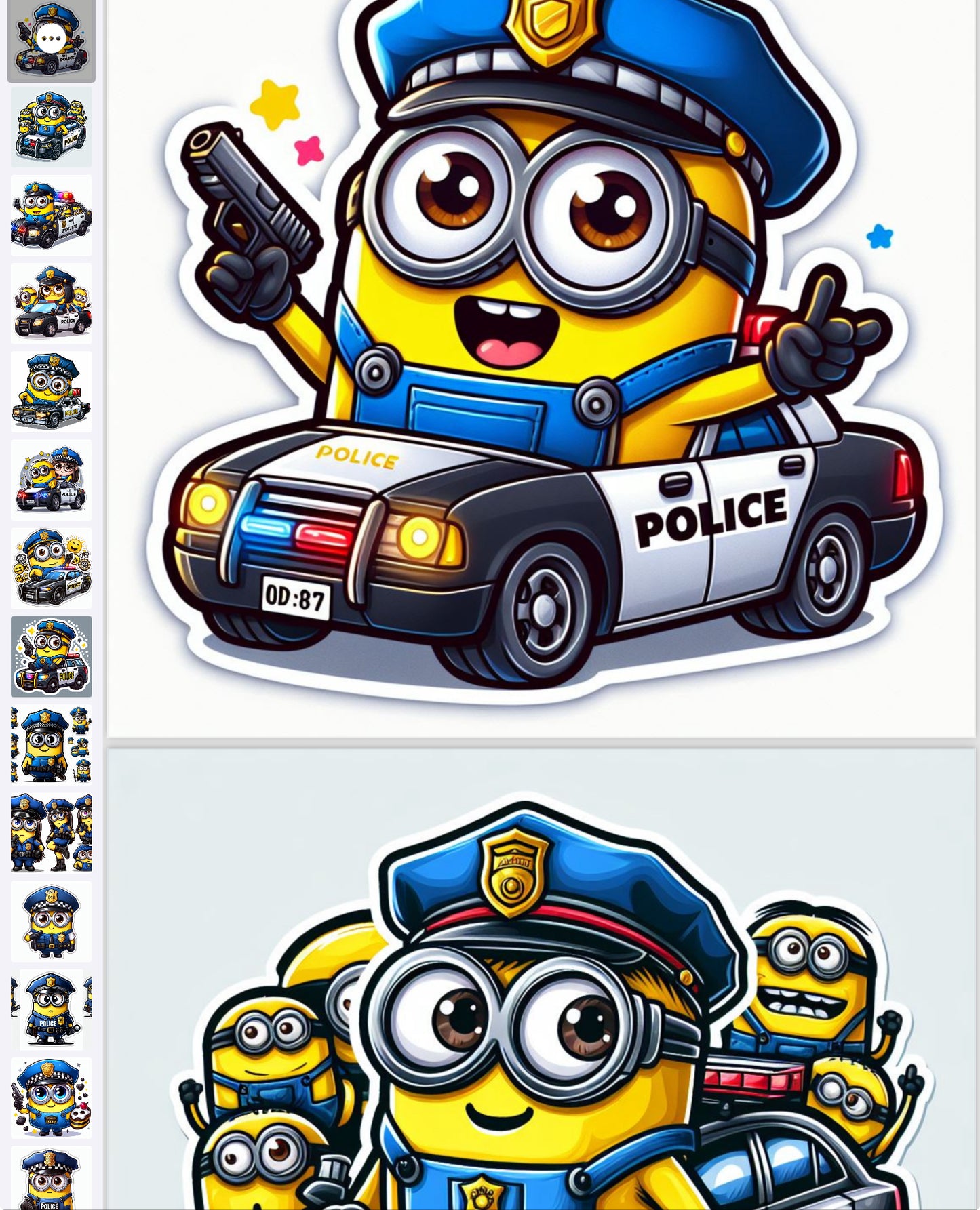 21 police minions perfect for all crafts